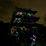 弘前城の「デジタル掛け軸 D-K LIVE～天空に描く鎮魂と未来～」